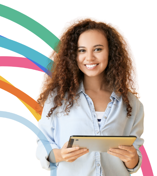 Apprenante souriante HR Pro Compétence